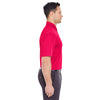 UltraClub Men's Red Platinum Performance Jacquard Polo with TempControl Technology