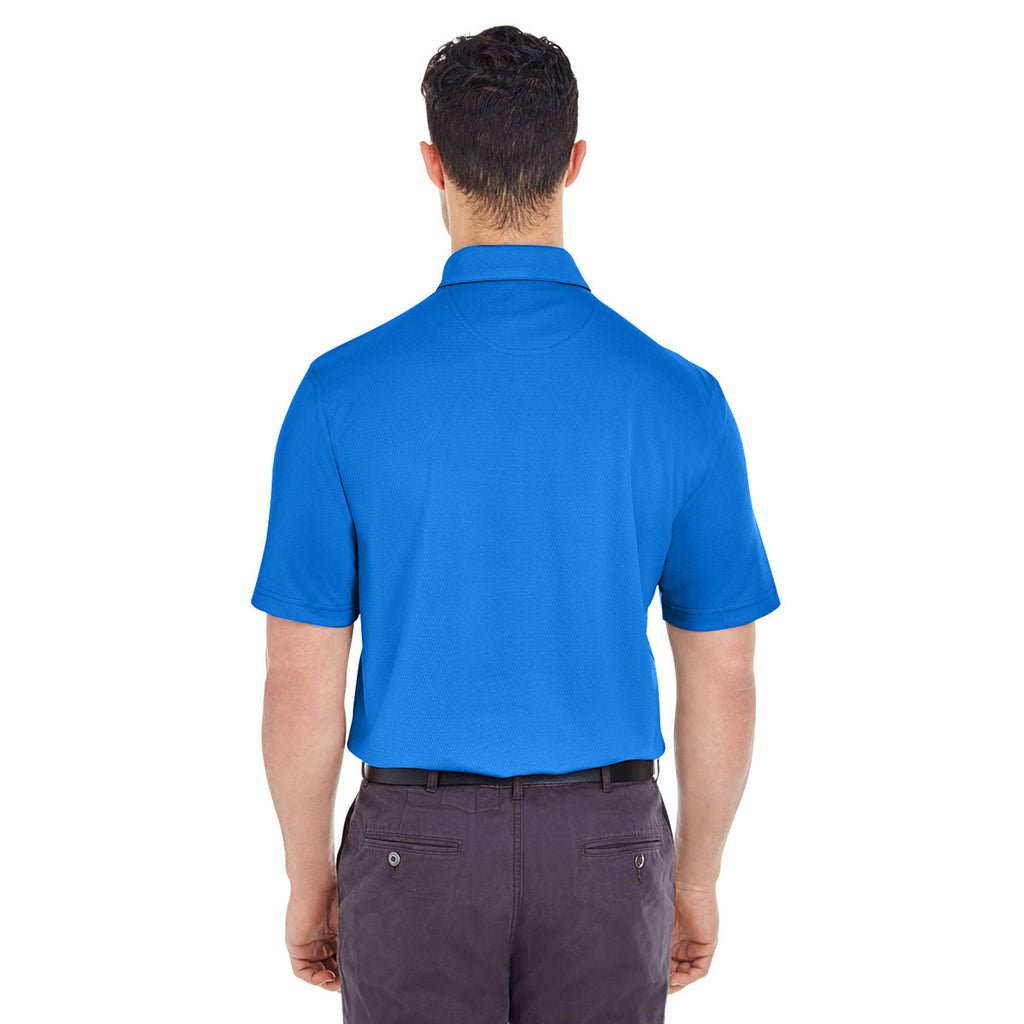 UltraClub Men's Royal Platinum Performance Jacquard Polo with TempControl Technology