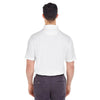 UltraClub Men's White Platinum Performance Jacquard Polo with TempControl Technology