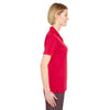 UltraClub Women's Red Platinum Performance Jacquard Polo with TempControl Technology