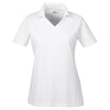 UltraClub Women's White Platinum Performance Jacquard Polo with TempControl Technology