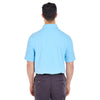 UltraClub Men's Columbia Blue/White Platinum Performance Birdseye Polo with TempControl Technology