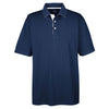 UltraClub Men's Navy/White Platinum Performance Birdseye Polo with TempControl Technology