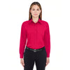 UltraClub Women's Red Performance Poplin