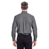 UltraClub Men's Black Wrinkle-Resistant End-on-End