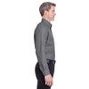 UltraClub Men's Black Wrinkle-Resistant End-on-End