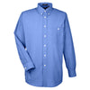 UltraClub Men's French Blue Wrinkle-Resistant End-on-End