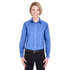 UltraClub Women's French Blue Wrinkle-Resistant End-on-End