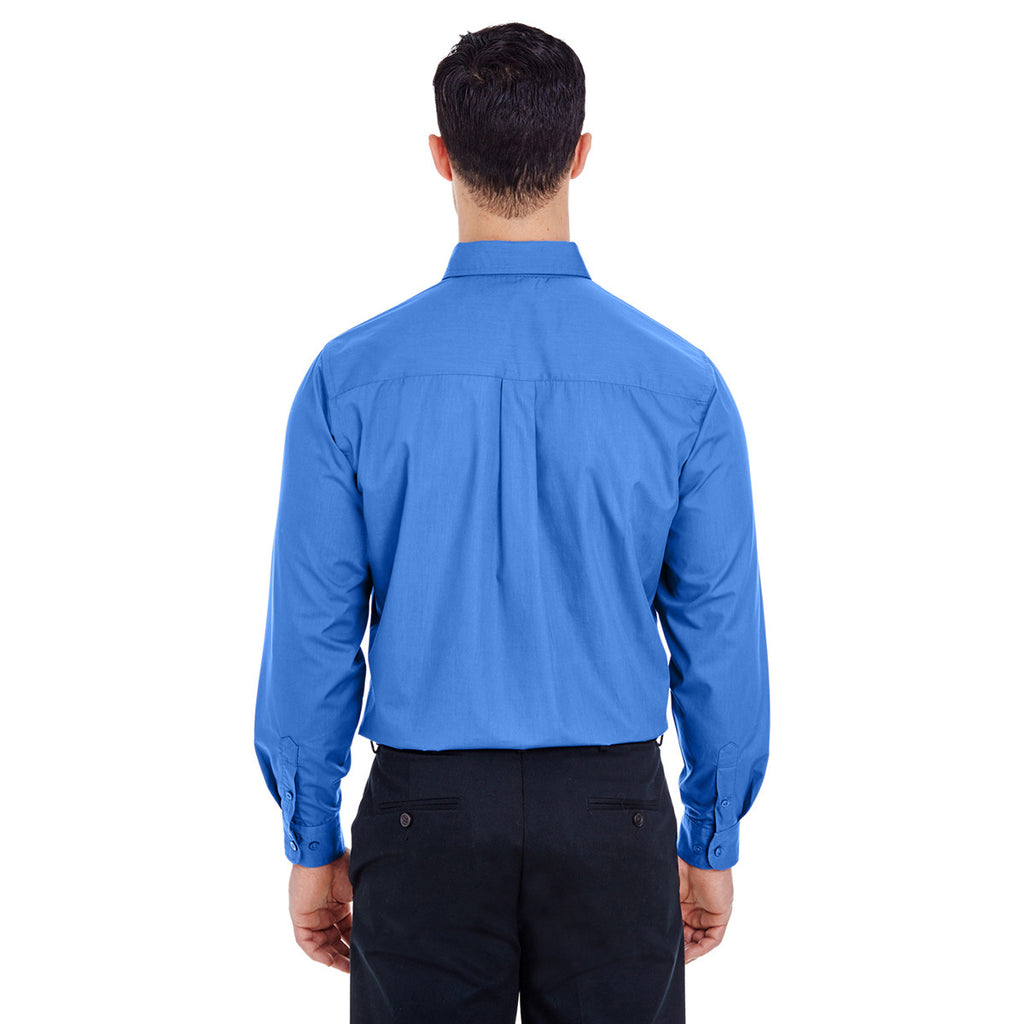 UltraClub Men's French Blue Easy-Care Broadcloth