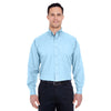 UltraClub Men's Light Blue Easy-Care Broadcloth