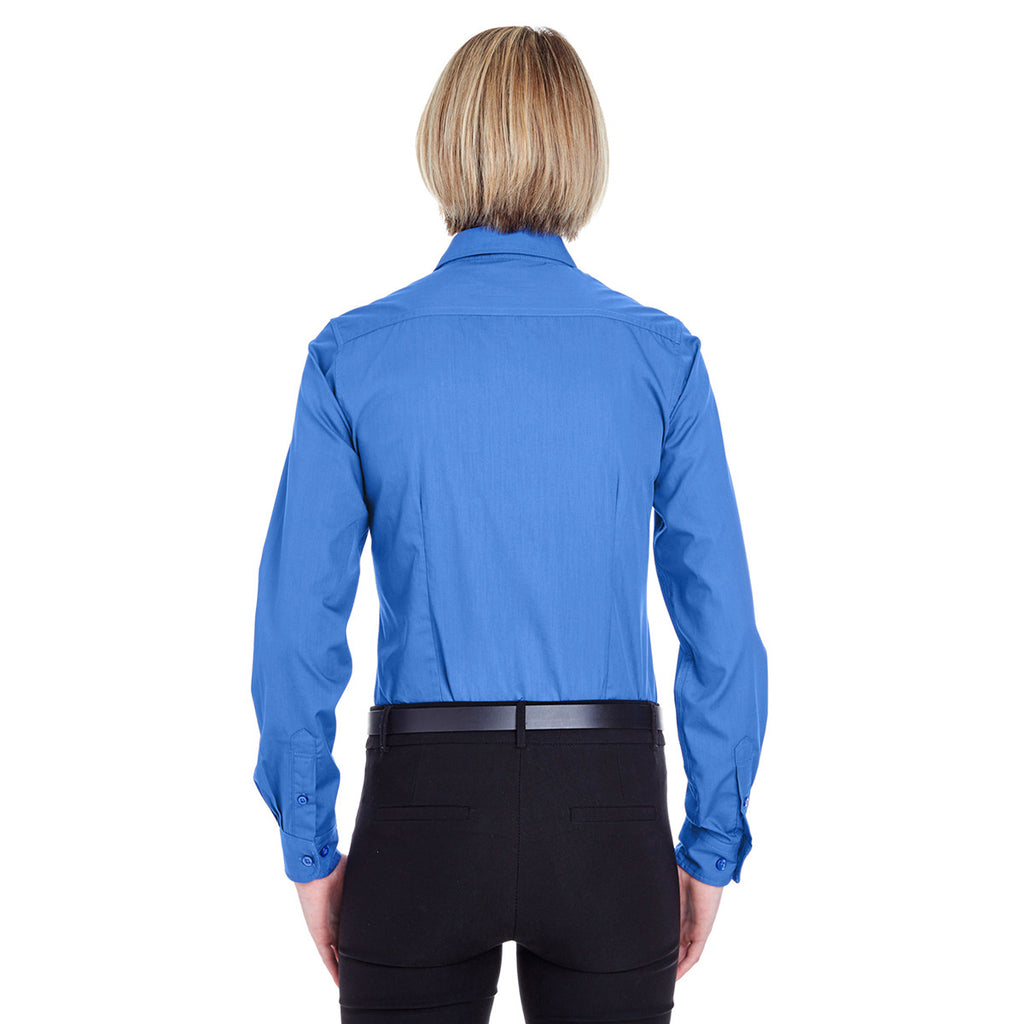 UltraClub Women's French Blue Easy-Care Broadcloth