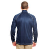 UltraClub Men's Navy/Grey Cool & Dry Sport Quarter-Zip Pullover with Side & Sleeve Panels