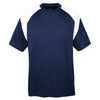 UltraClub Men's Navy/White Cool & Dry Sport Colorblock T-Shirt