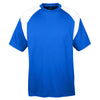 UltraClub Men's Royal/White Cool & Dry Sport Colorblock T-Shirt