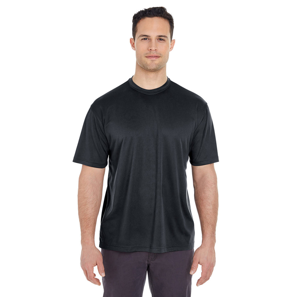 UltraClub Men's Black Cool & Dry Sport T-Shirt