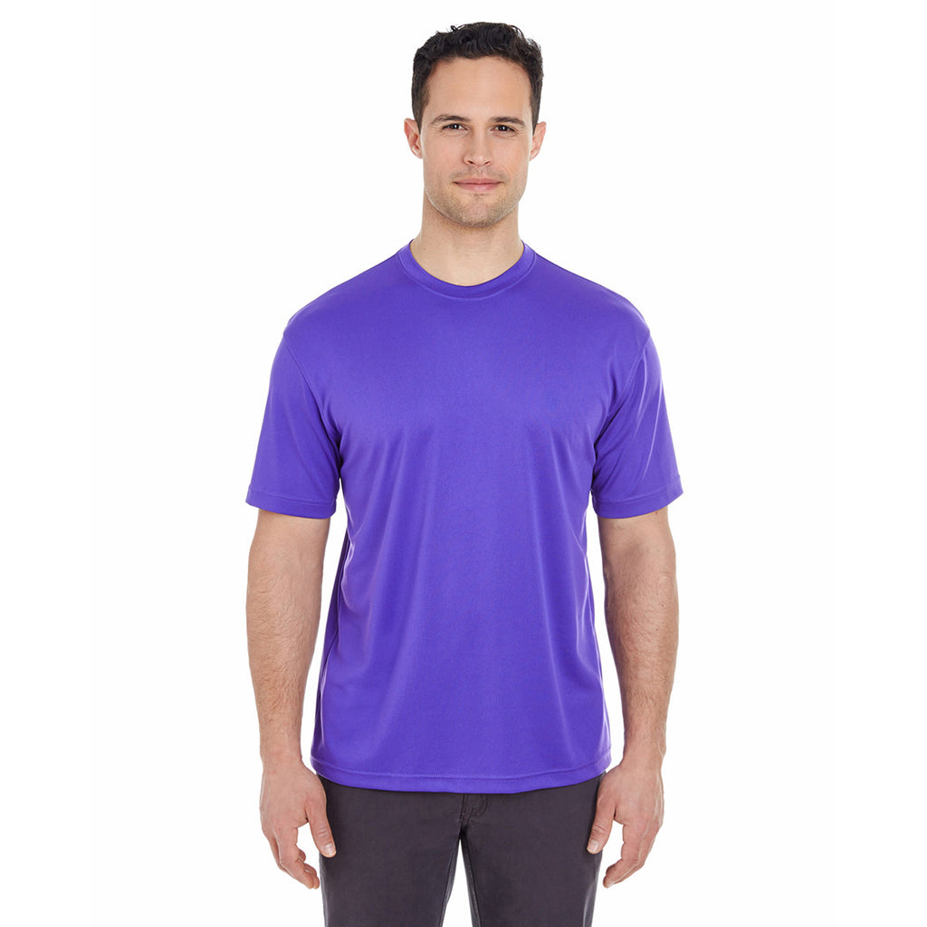 UltraClub Men's Purple Cool & Dry Sport T-Shirt