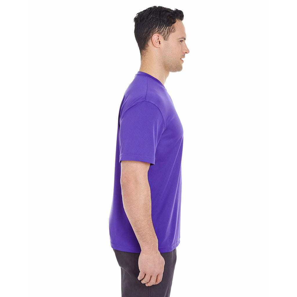 UltraClub Men's Purple Cool & Dry Sport T-Shirt