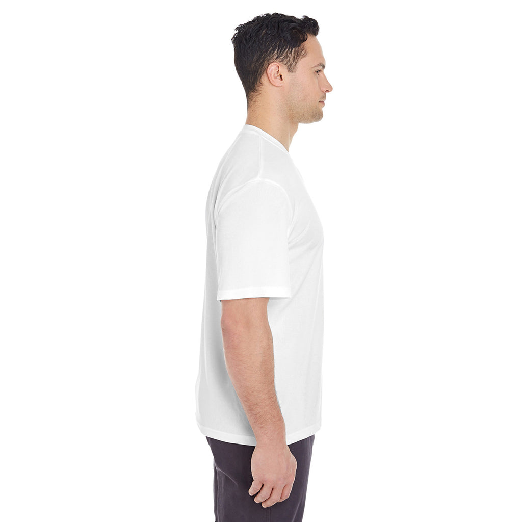 UltraClub Men's White Cool & Dry Sport T-Shirt