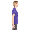 UltraClub Women's Purple Cool & Dry Sport V-Neck T-Shirt