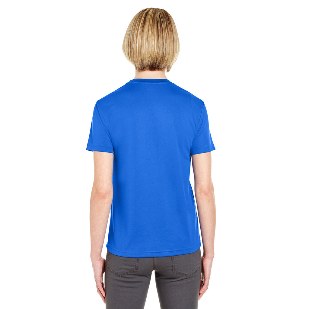 UltraClub Women's Royal Cool & Dry Sport V-Neck T-Shirt