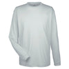 UltraClub Men's Grey Cool & Dry Sport Long-Sleeve T-Shirt