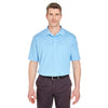 UltraClub Men's Columbia Blue Tall Cool & Dry Sport Polo