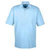 UltraClub Men's Columbia Blue/White Cool & Dry Sport Two-Tone Polo