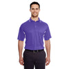 UltraClub Men's Purple/White Cool & Dry Sport Two-Tone Polo