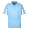 UltraClub Men's Columbia Blue/White Cool & Dry Sport Polo