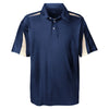 UltraClub Men's Navy/Stone Cool & Dry Sport Polo