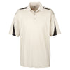 UltraClub Men's Stone/Black Cool & Dry Sport Polo