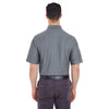 UltraClub Men's Charcoal Cool & Dry Elite Tonal Stripe Performance Polo