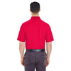 UltraClub Men's Red Cool & Dry Elite Tonal Stripe Performance Polo