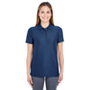 UltraClub Women's Navy Cool & Dry Elite Tonal Stripe Performance Polo