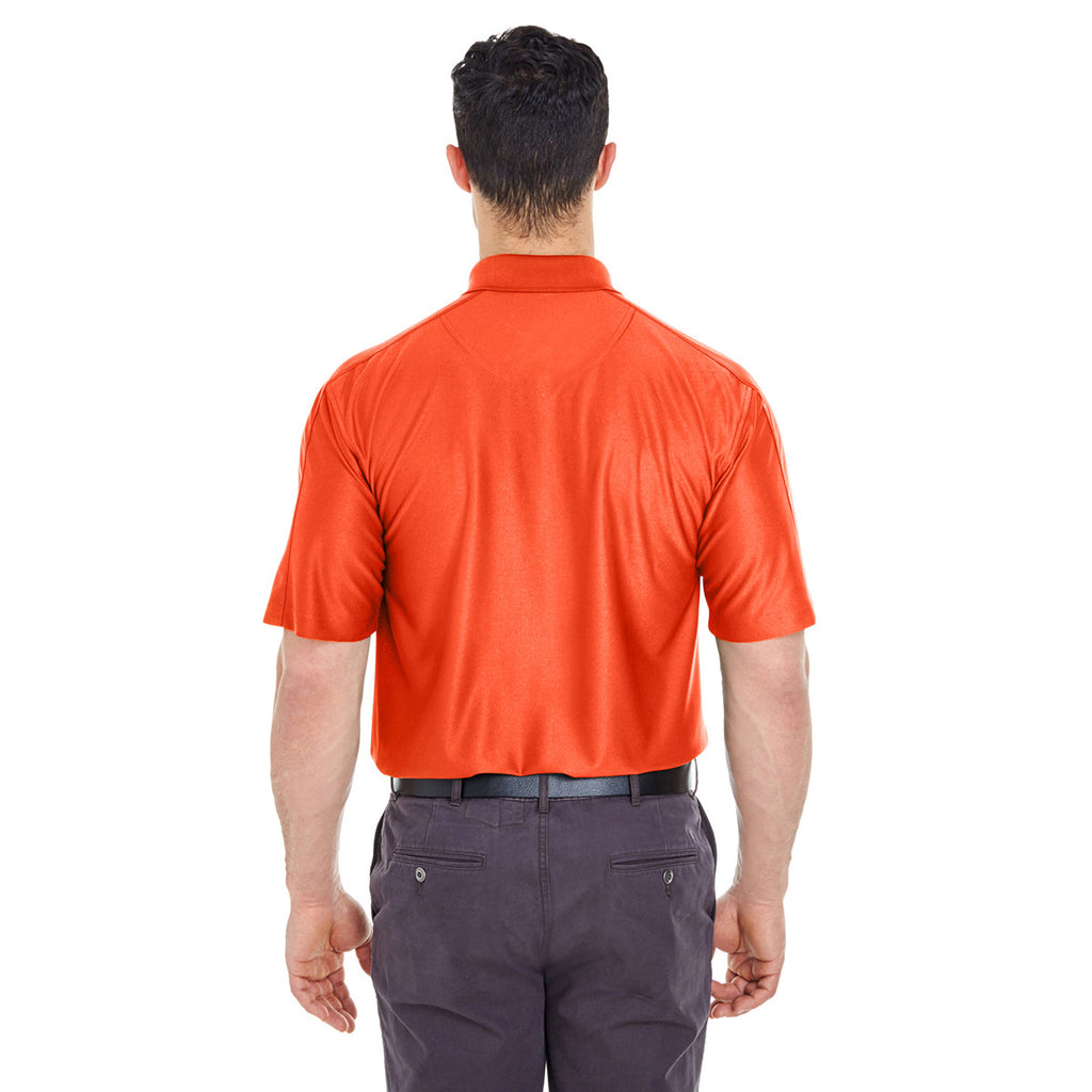 UltraClub Men's Orange Cool & Dry Elite Performance Polo