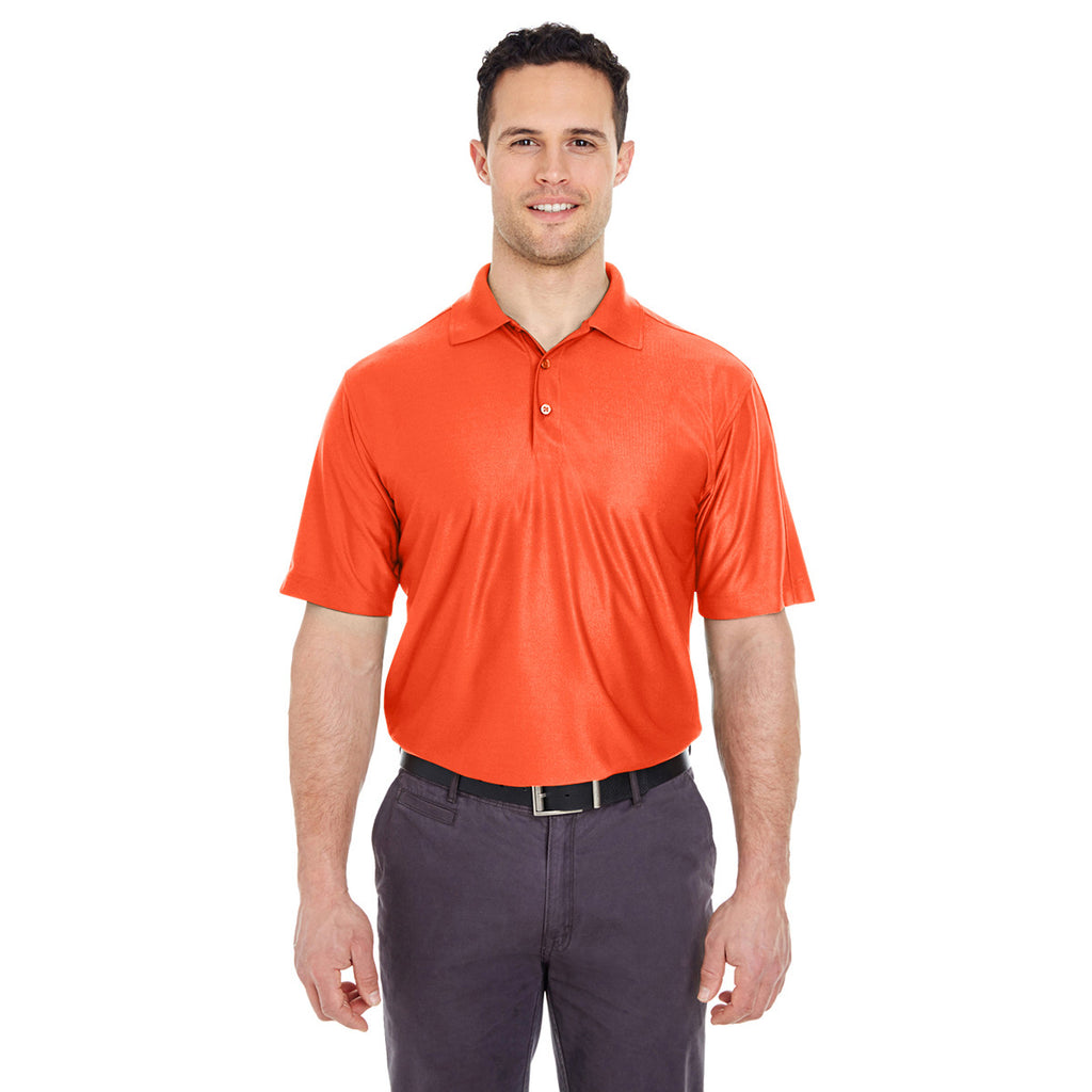 UltraClub Men's Orange Cool & Dry Elite Performance Polo