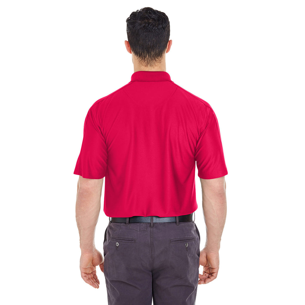 UltraClub Men's Red Cool & Dry Elite Performance Polo