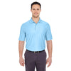 UltraClub Men's Columbia Blue Tall Cool & Dry Elite Performance Polo