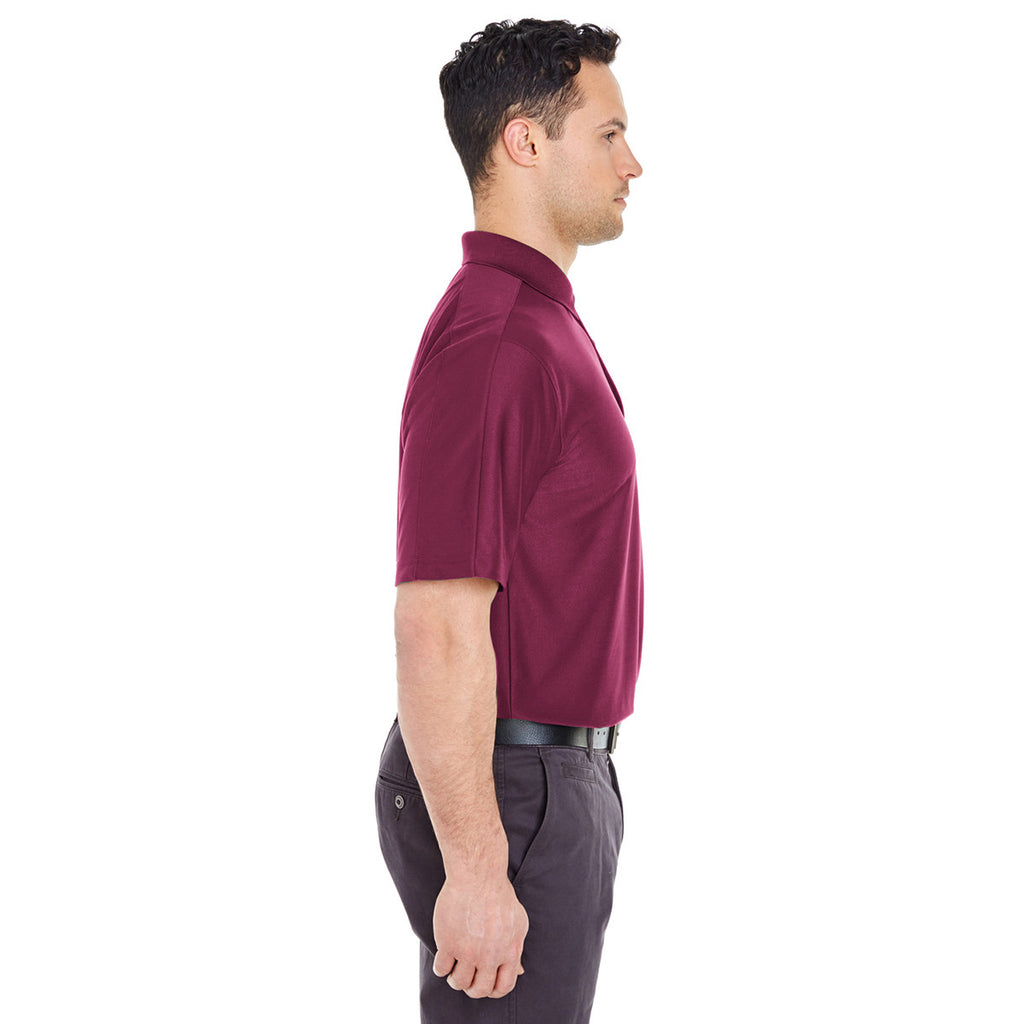 UltraClub Men's Maroon Tall Cool & Dry Elite Performance Polo