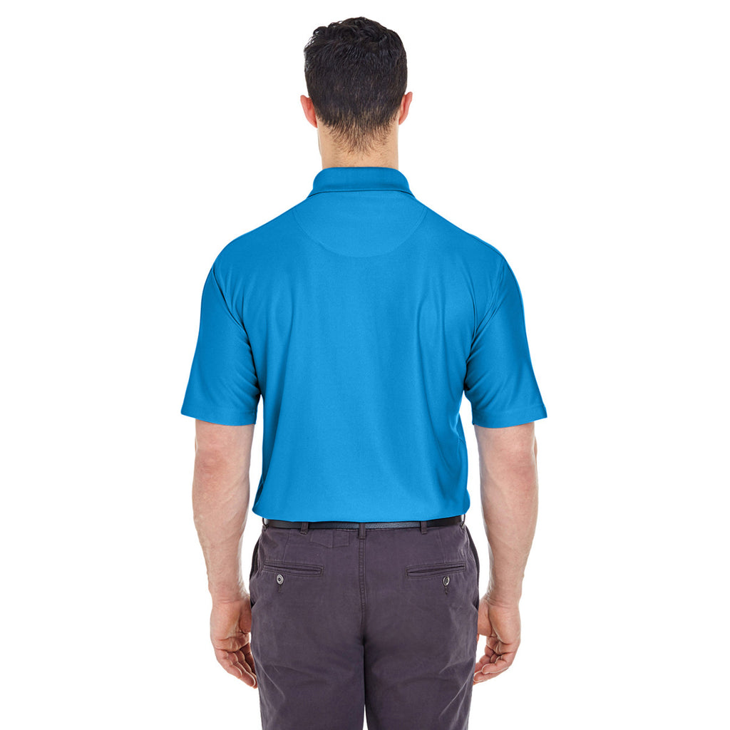 UltraClub Men's Pacific Blue Tall Cool & Dry Elite Performance Polo