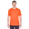 UltraClub Men's Bright Orange Cool & Dry Sport Performance Interlock T-Shirt