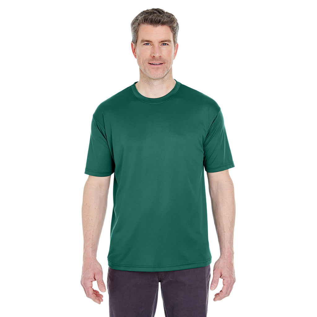 UltraClub Men's Forest Green Cool & Dry Sport Performance Interlock T-Shirt