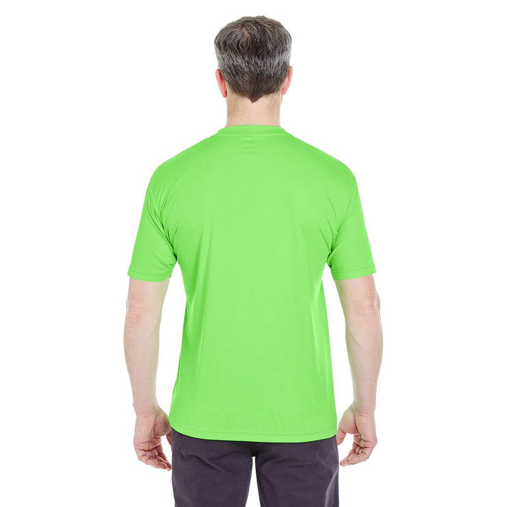 UltraClub Men's Lime Cool & Dry Sport Performance Interlock T-Shirt