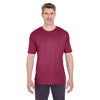 UltraClub Men's Maroon Cool & Dry Sport Performance Interlock T-Shirt