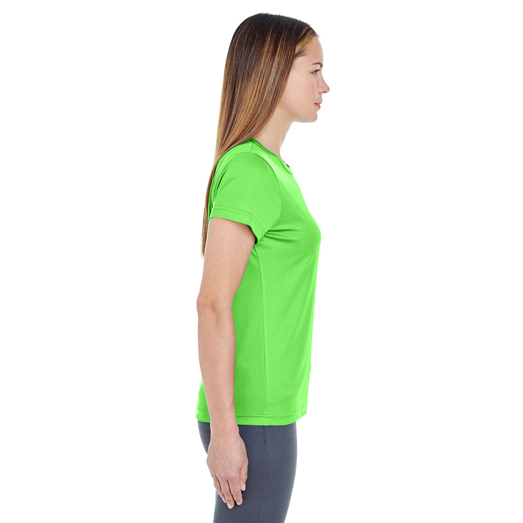 UltraClub Women's Lime Cool & Dry Sport Performance Interlock T-Shirt