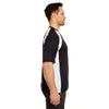 UltraClub Men's Black/White Cool & Dry Sport Two-Tone Performance Interlock T-Shirt