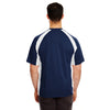 UltraClub Men's Navy/White Cool & Dry Sport Two-Tone Performance Interlock T-Shirt