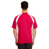 UltraClub Men's Red/White Cool & Dry Sport Two-Tone Performance Interlock T-Shirt