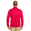 UltraClub Men's Red Cool & Dry Sport Performance Interlock Quarter-Zip Pullover