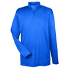 UltraClub Men's Royal Cool & Dry Sport Performance Interlock Quarter-Zip Pullover